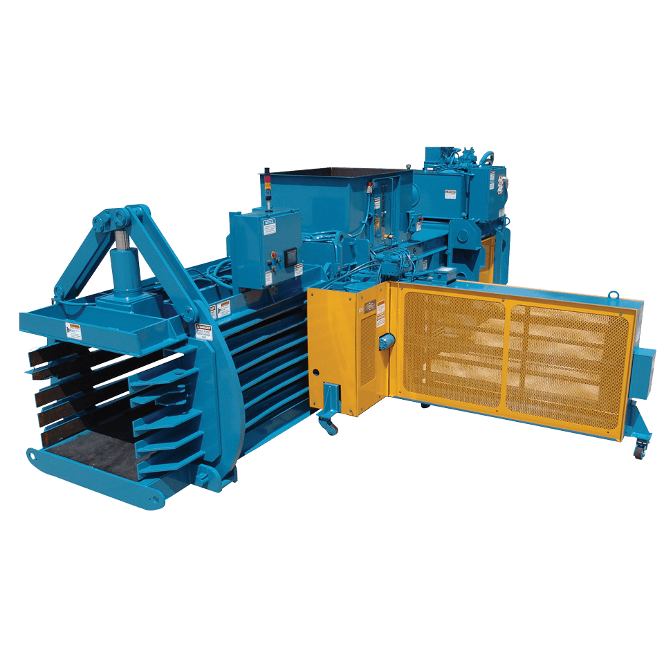 Blue, multi-material horizontal baler